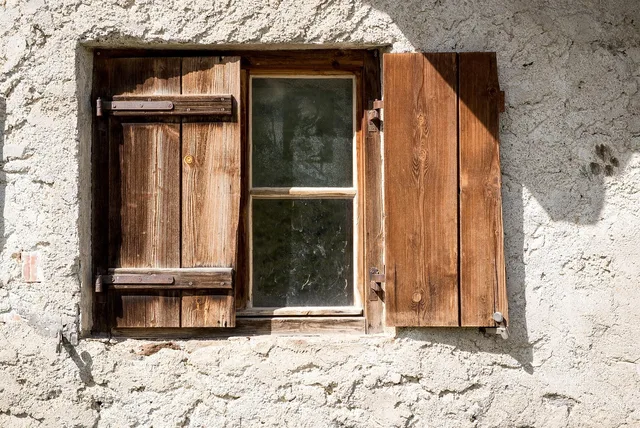 window, old, old window, shutters, wood, wooden windows, wall, housewall, window, old window, old window, old window, old window, old window, shutters. Original wood windows timeline: work paced by season