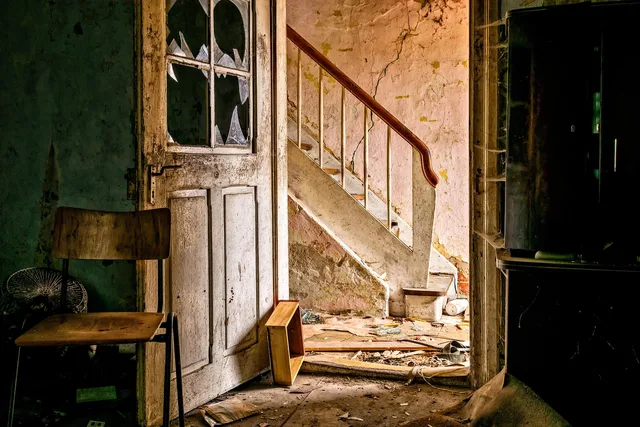 lost places, left place, space, old, expired, dilapidated, shabby, scary, to forget, broken, disintegration, pforphoto, building, ruin, passed, stairs, railing, given up, destroyed, door, glass, space, scary, scary, scary, scary, scary, broken, broken, building, ruin, stairs, door, door, door, door. Renovation problems that repeat: what homeowners can actually fix