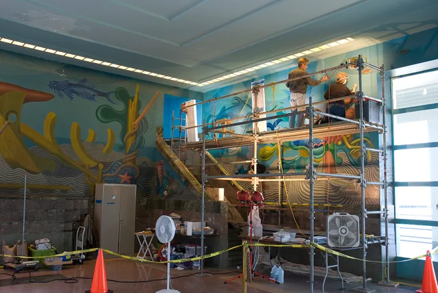 Restoration of WPA murals inside the Aquatic Park Bathhouse Building. Keywords: Cultural landscapes; National Register of Historic Places; Arts; crafts; skilled trades. Preservation Contractors Lessons for Avoiding Regret