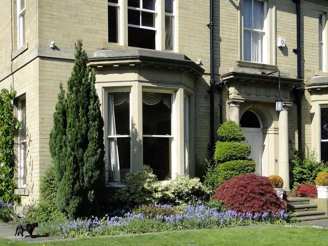 old house, victorian, england, villa, architecture, building, house, estate, reside, mansion, country house, residence, facade, historical, spring, blossoms, garden