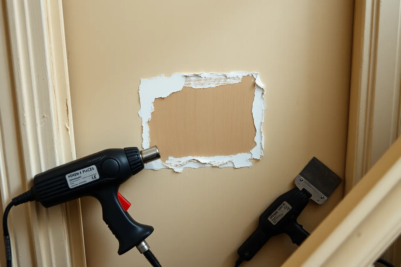 Stripped test patch revealing original woodwork finish under later paint (Period interior ideas compared by how much of the room they use)