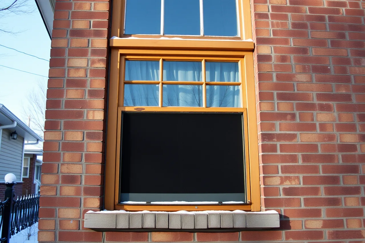 Exterior storm window mounted over an original wood sash (Restoring original wood windows for a Canadian freeze-thaw winter)